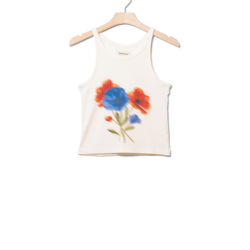 Thinking Mu W Top Harriet white blurry flower