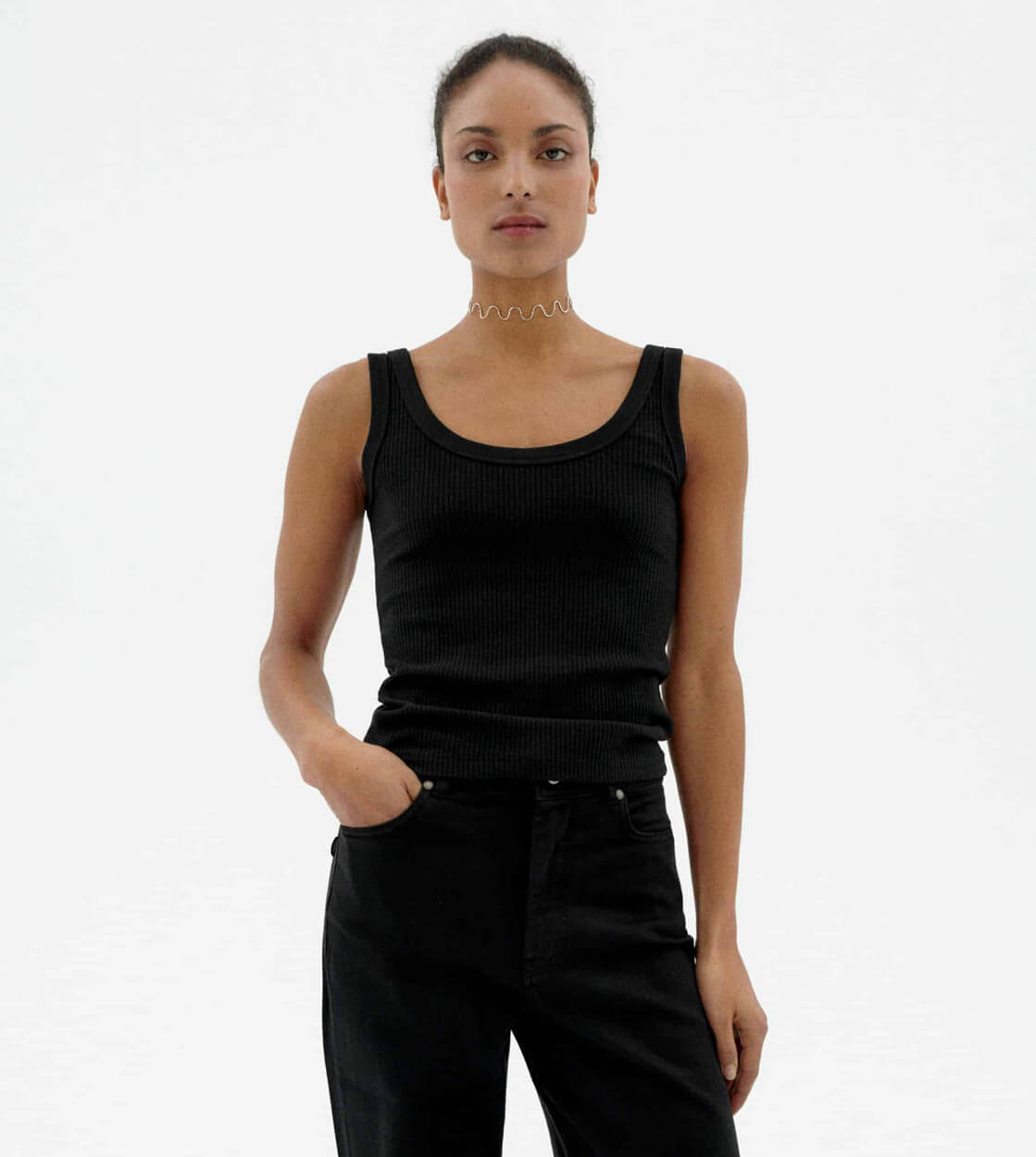 Thinking Mu W Top Julia Hemp black