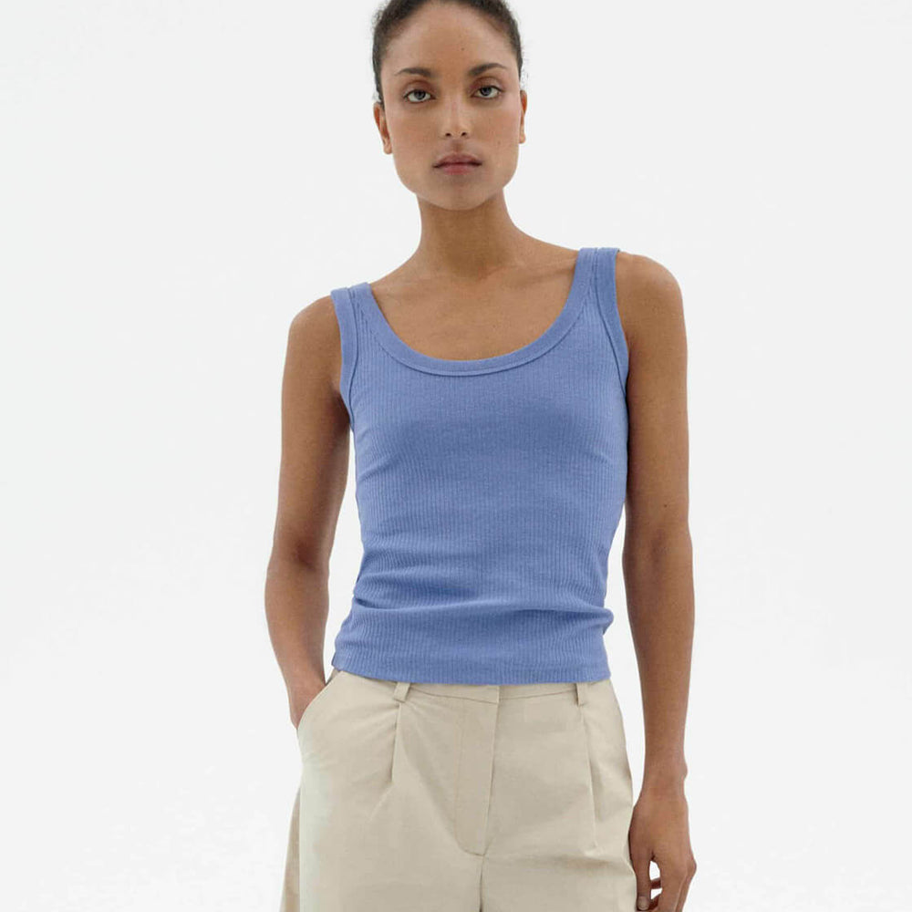 Thinking Mu W Top Julia Hemp blue persian blue