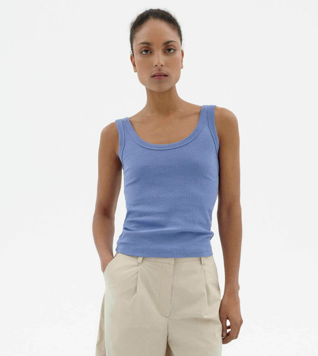 Thinking Mu W Top Julia Hemp blue persian blue