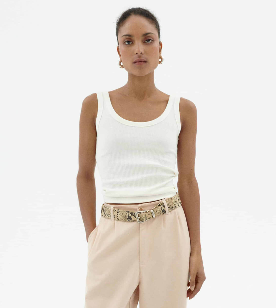 Thinking Mu W Top Julia Hemp white