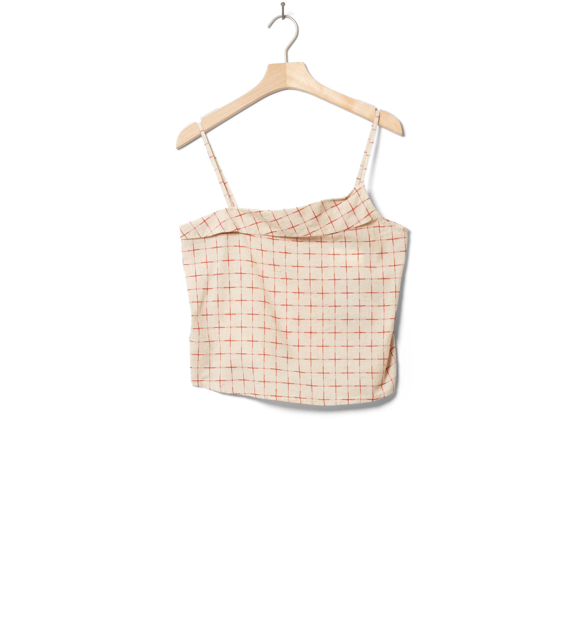 Thinking Mu W Top Raida beige lattice