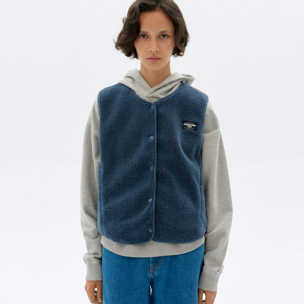 Thinking Mu W Vest Jay II blue fuzz