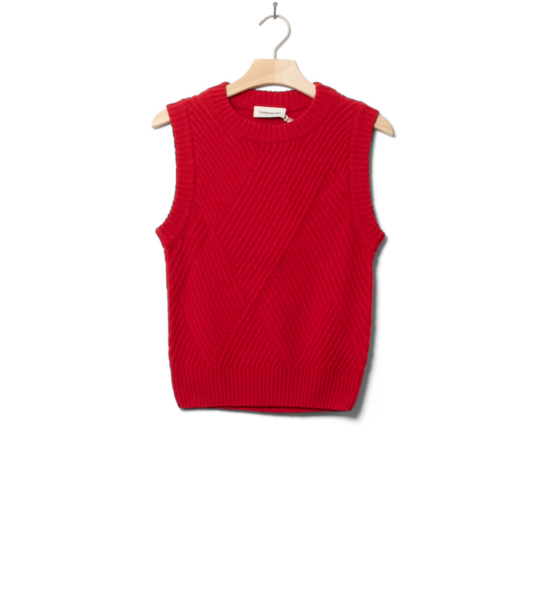 Thinking Mu W Vest Kaia Knitted red