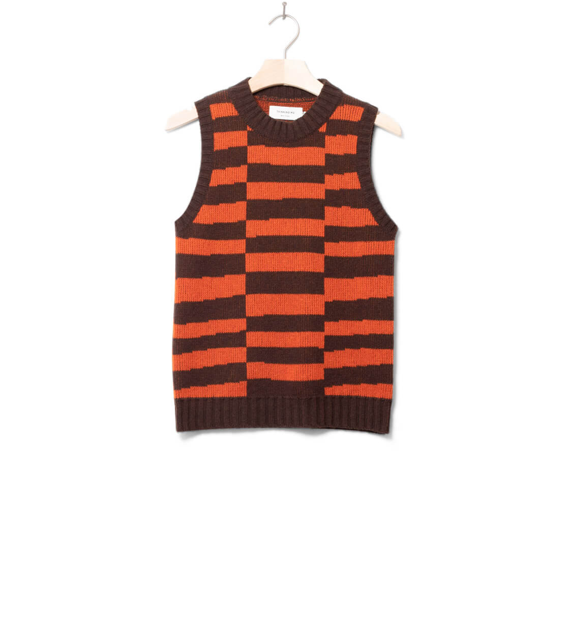 Thinking Mu W Vest Mut Knitted brown tipsy