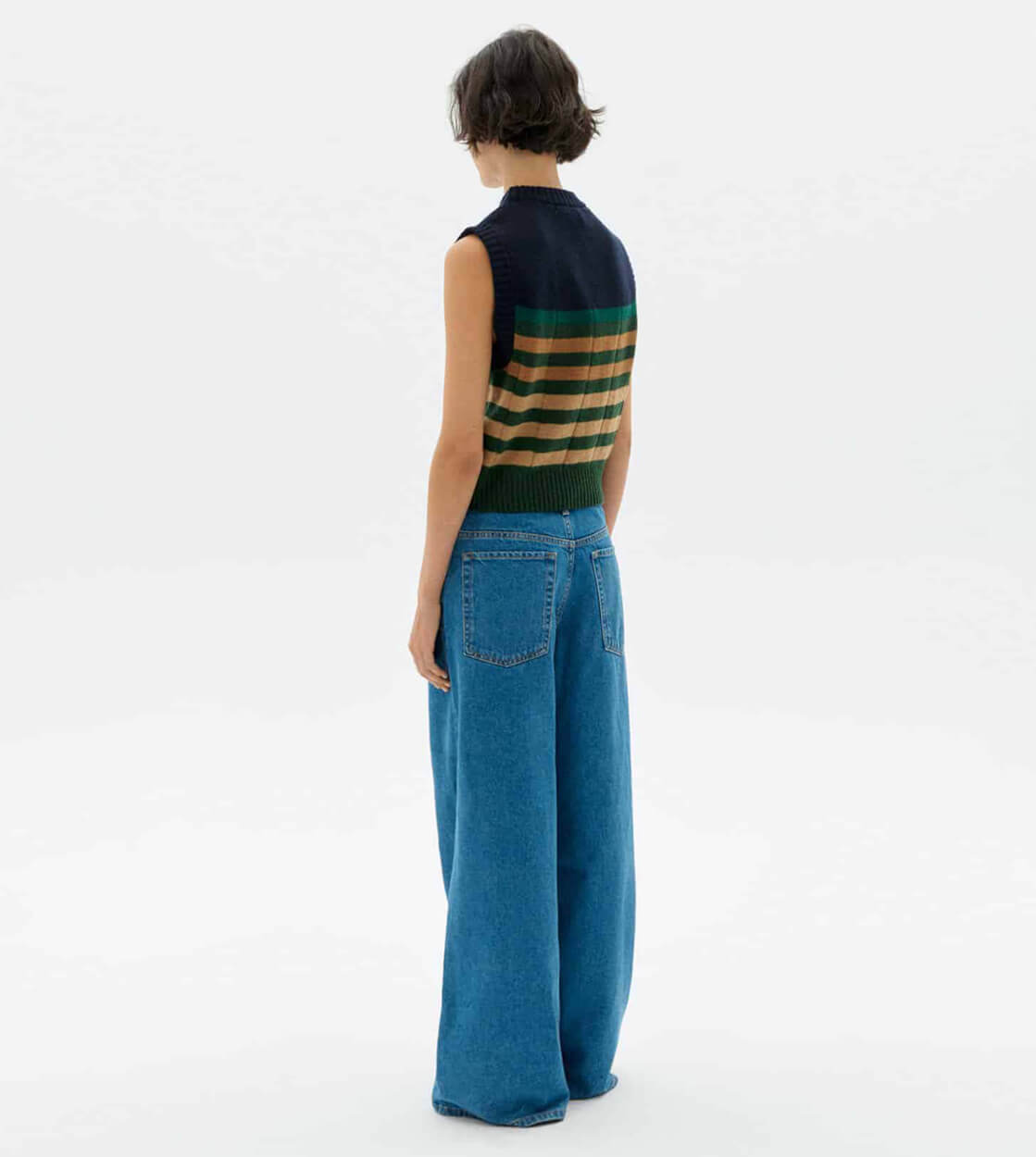 Thinking Mu W Vest Sherry Knitted multicolor green