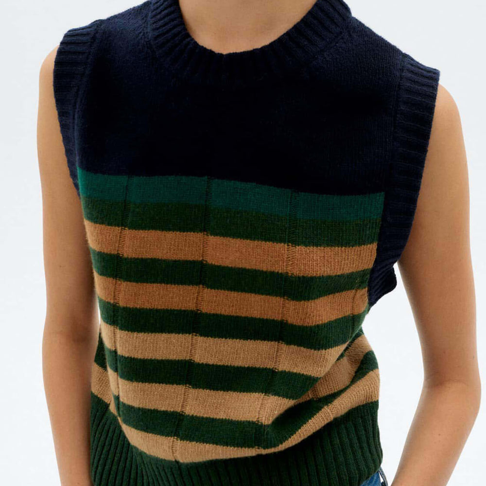 
                      
                        Thinking Mu W Vest Sherry Knitted multicolor green
                      
                    