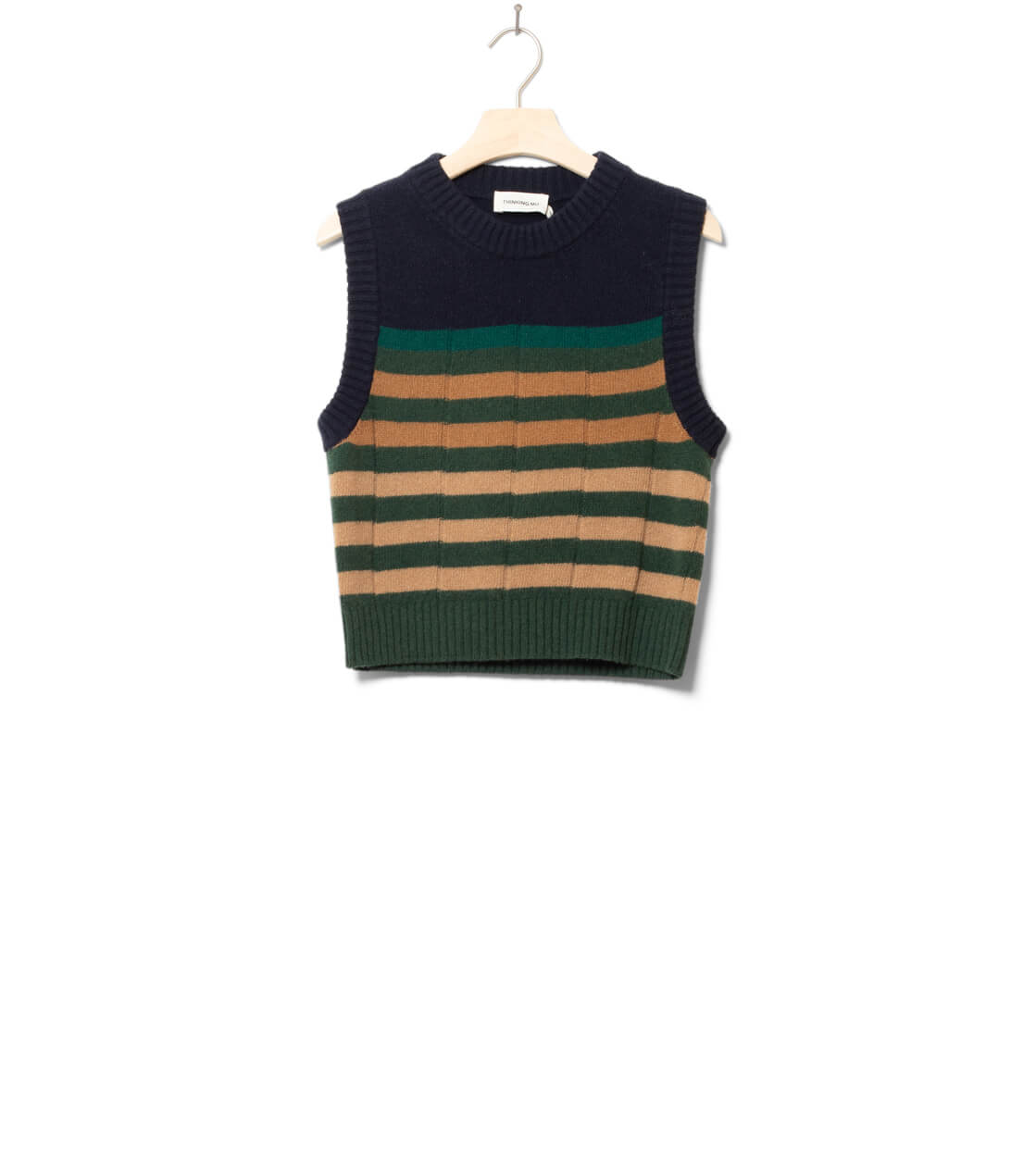 Thinking Mu W Vest Sherry Knitted multicolor green