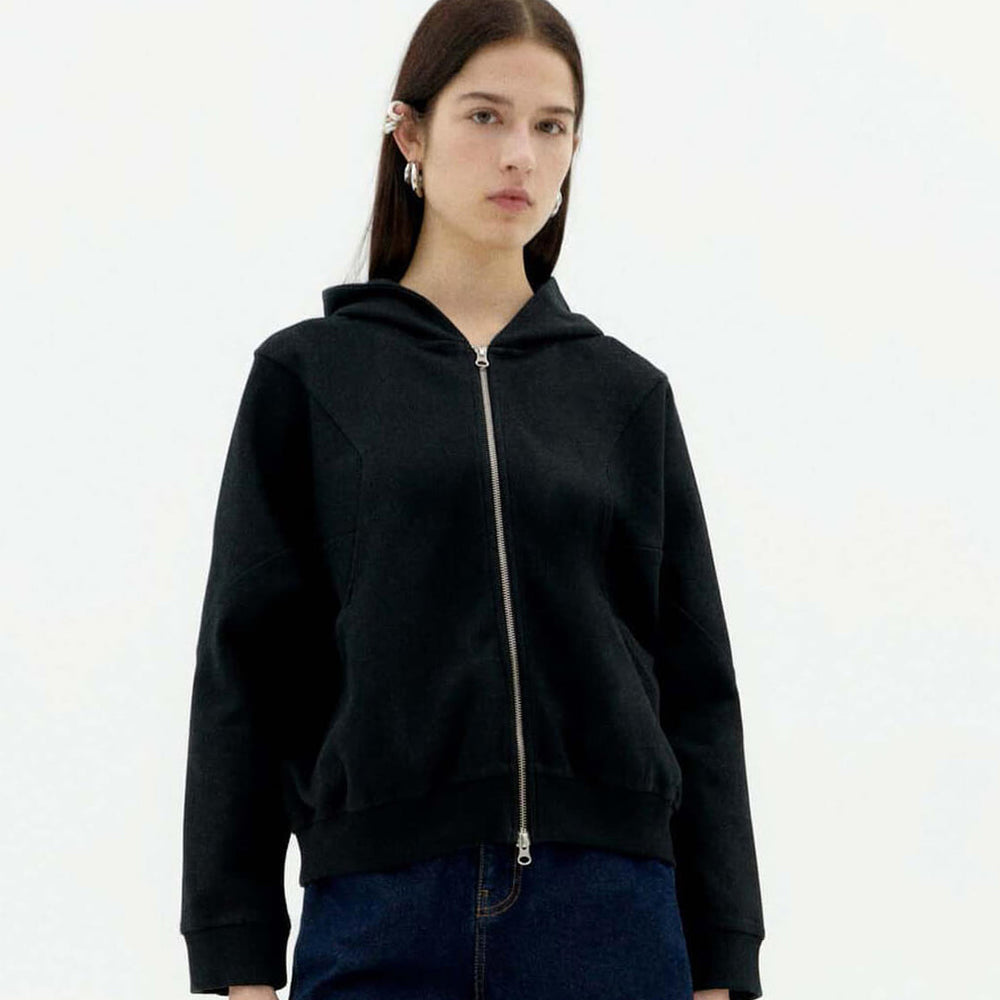 Thinking Mu W Zip Hoodie Yoon black