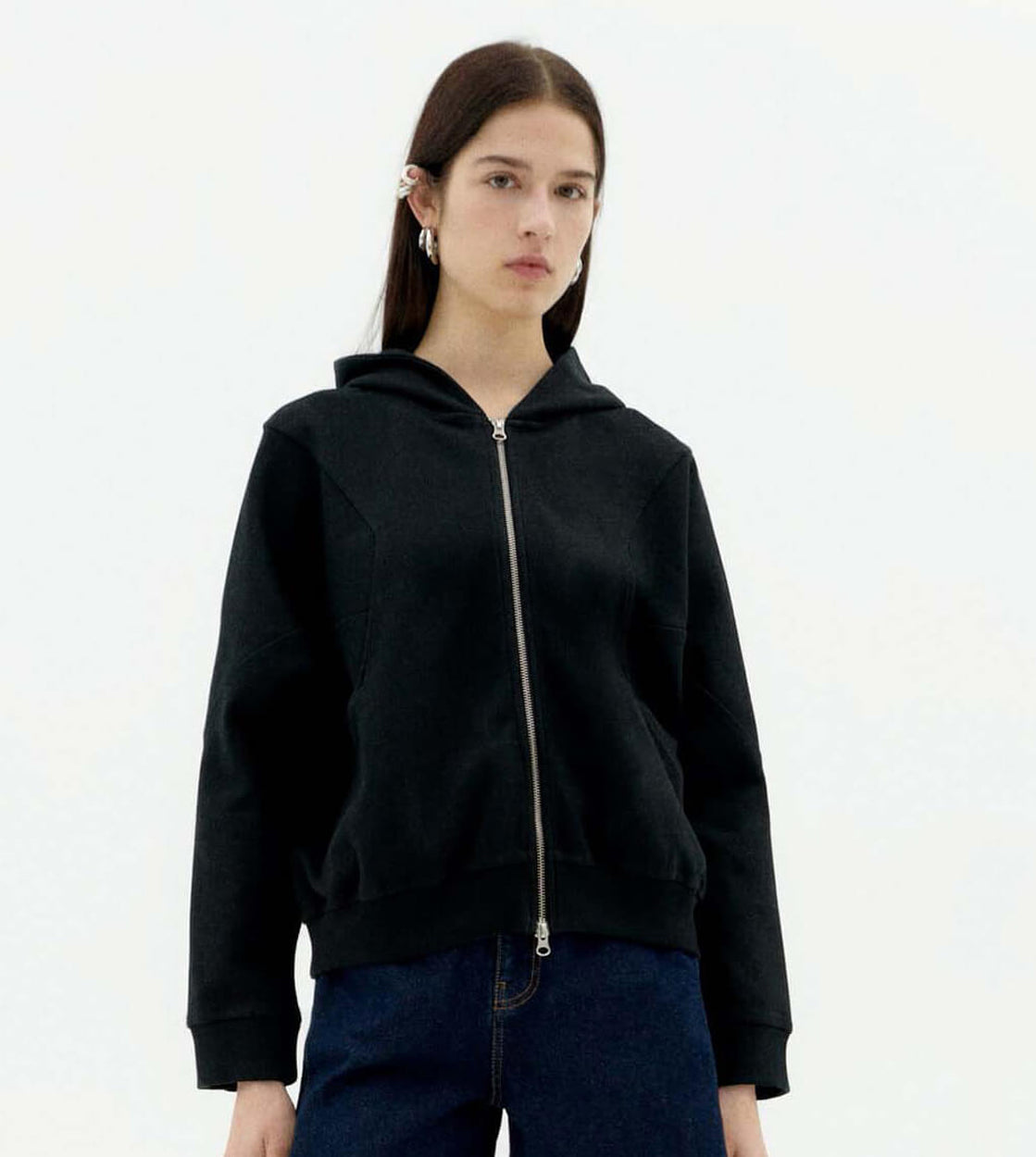 Thinking Mu W Zip Hoodie Yoon black