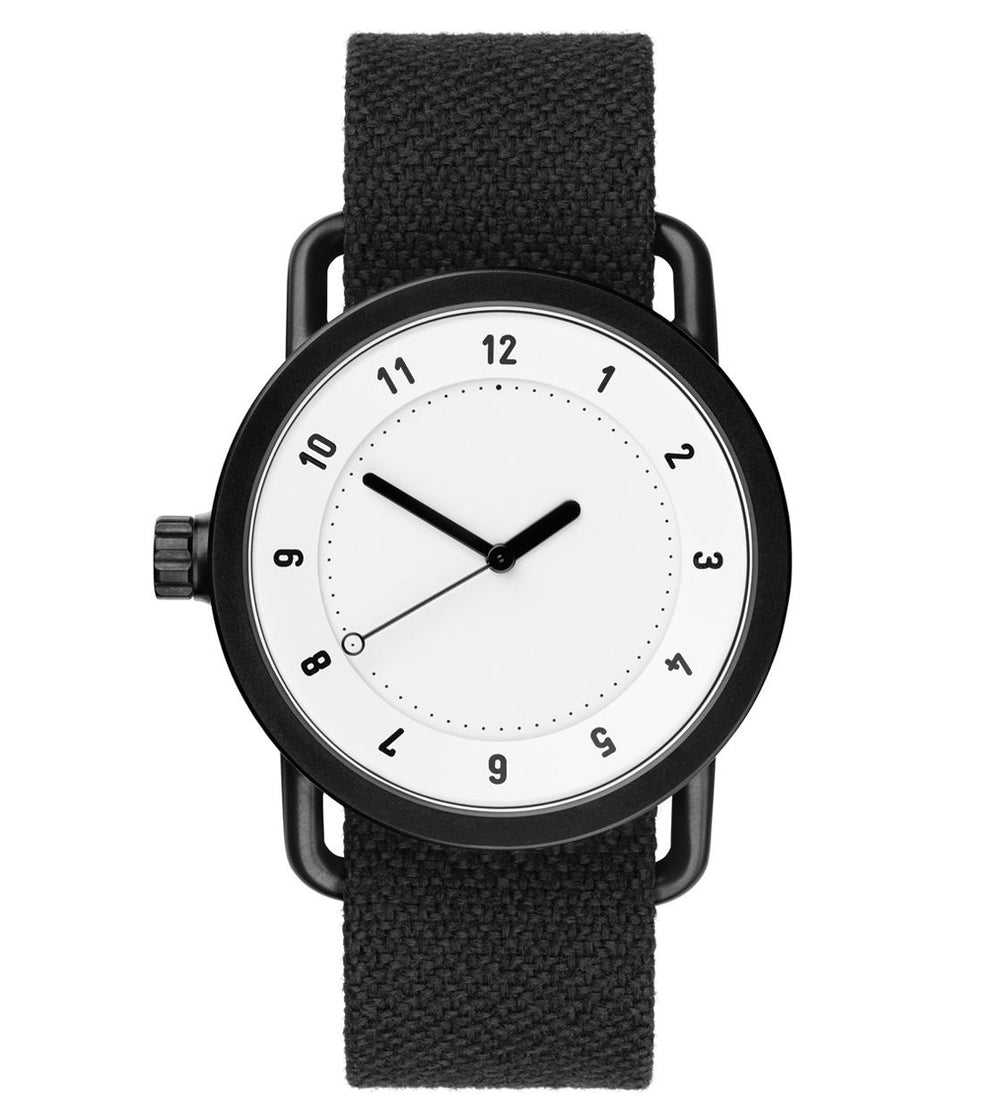 Tid Watch No.1 black coal twain/white