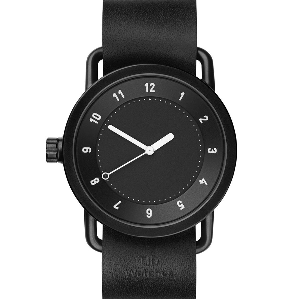Tid Watch No.1 black leather/black