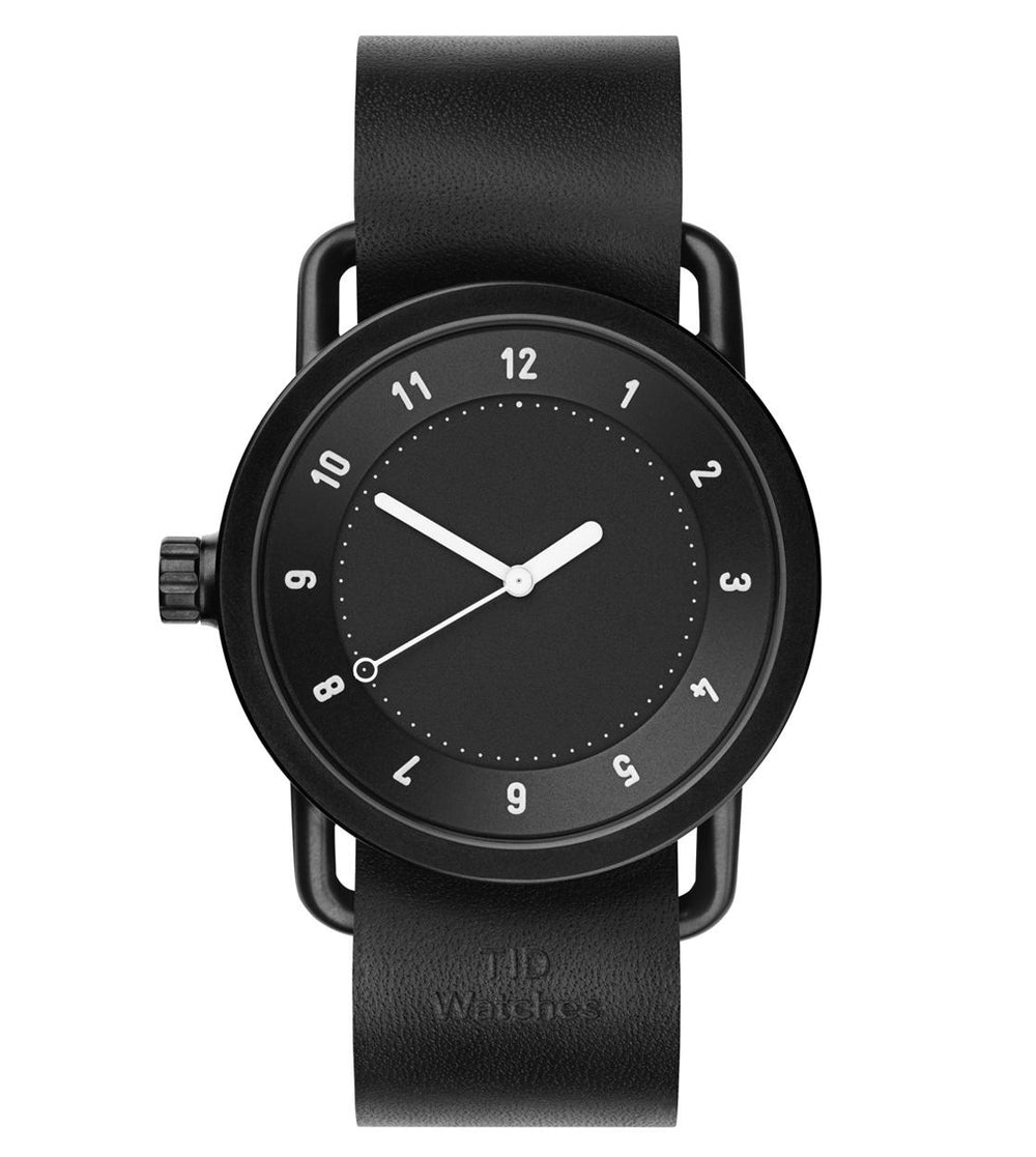 Tid Watch No.1 black leather/black