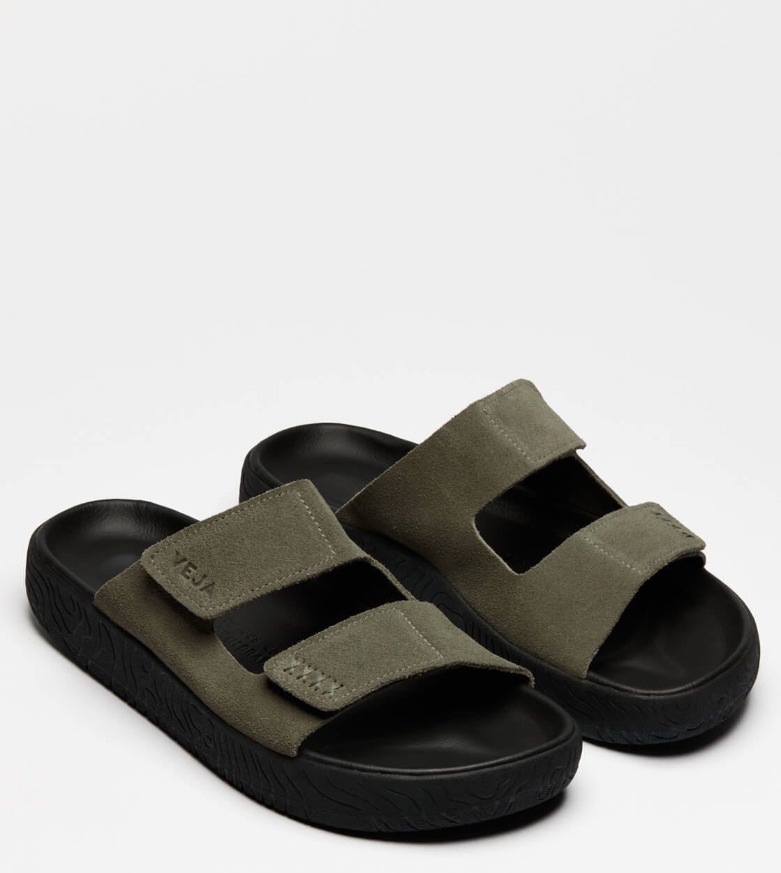Veja Sandals Etna Suede Soft green kaki black