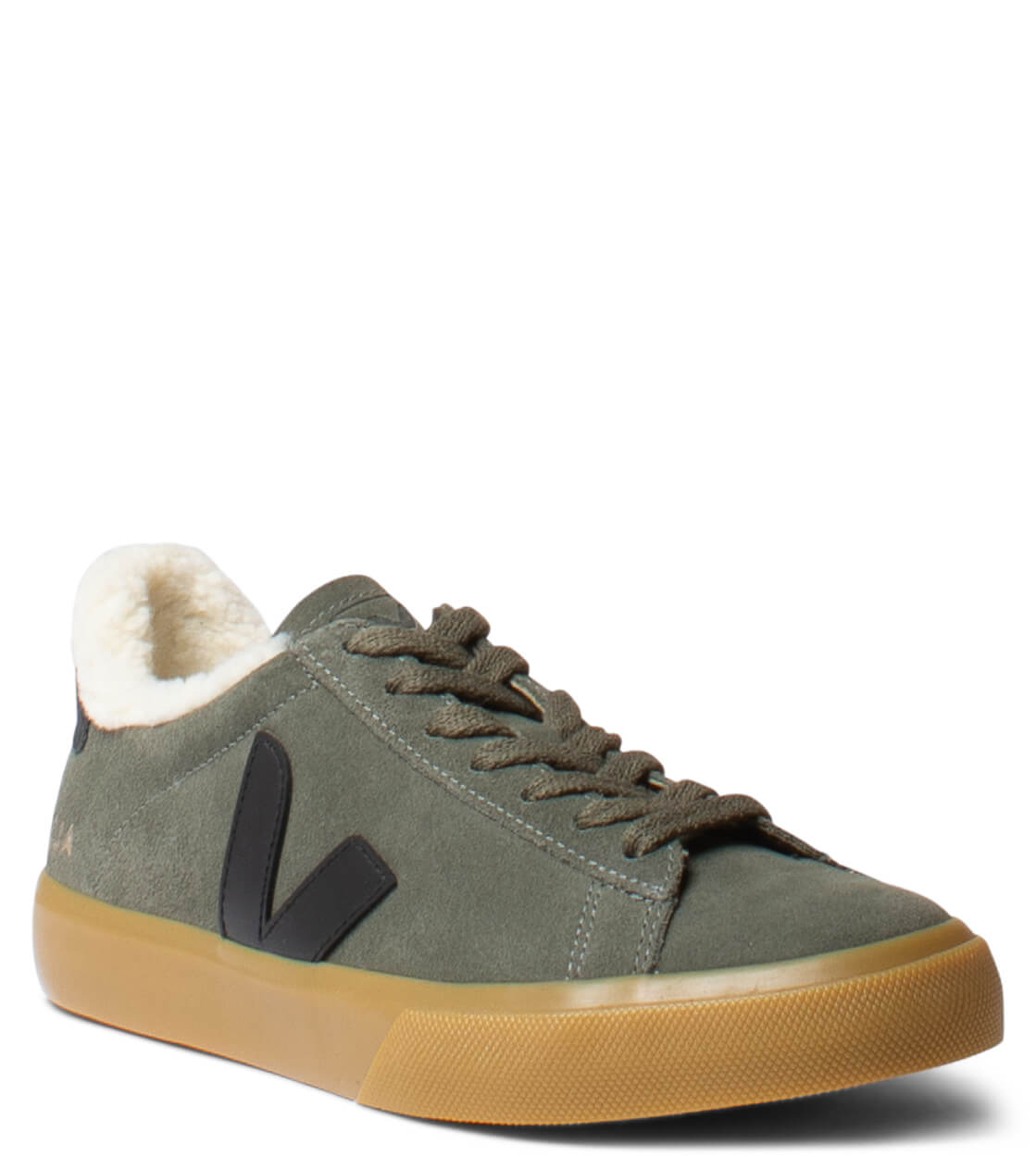 Veja Shoes Campo Winter Suede green mud black natural