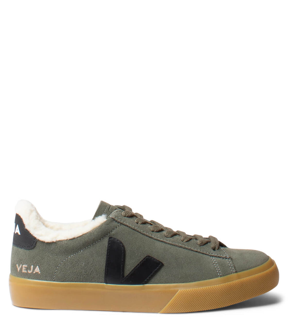 Veja Shoes Campo Winter Suede green mud black natural