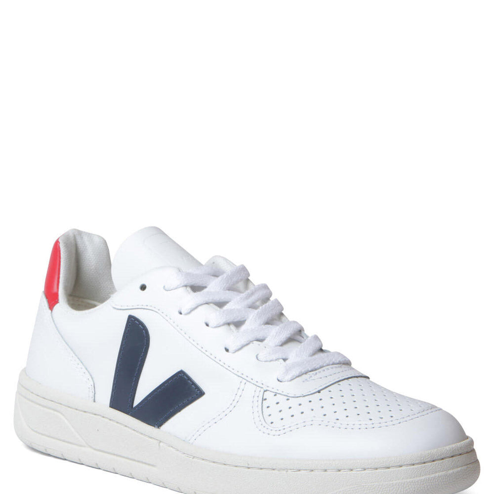 Veja Shoes V-10 Leather white extra nautico pekin