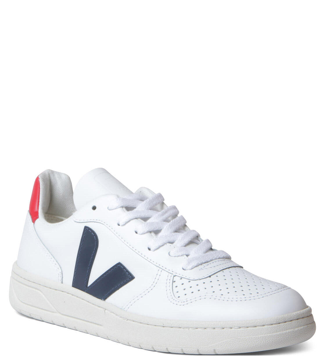 Veja Shoes V-10 Leather white extra nautico pekin