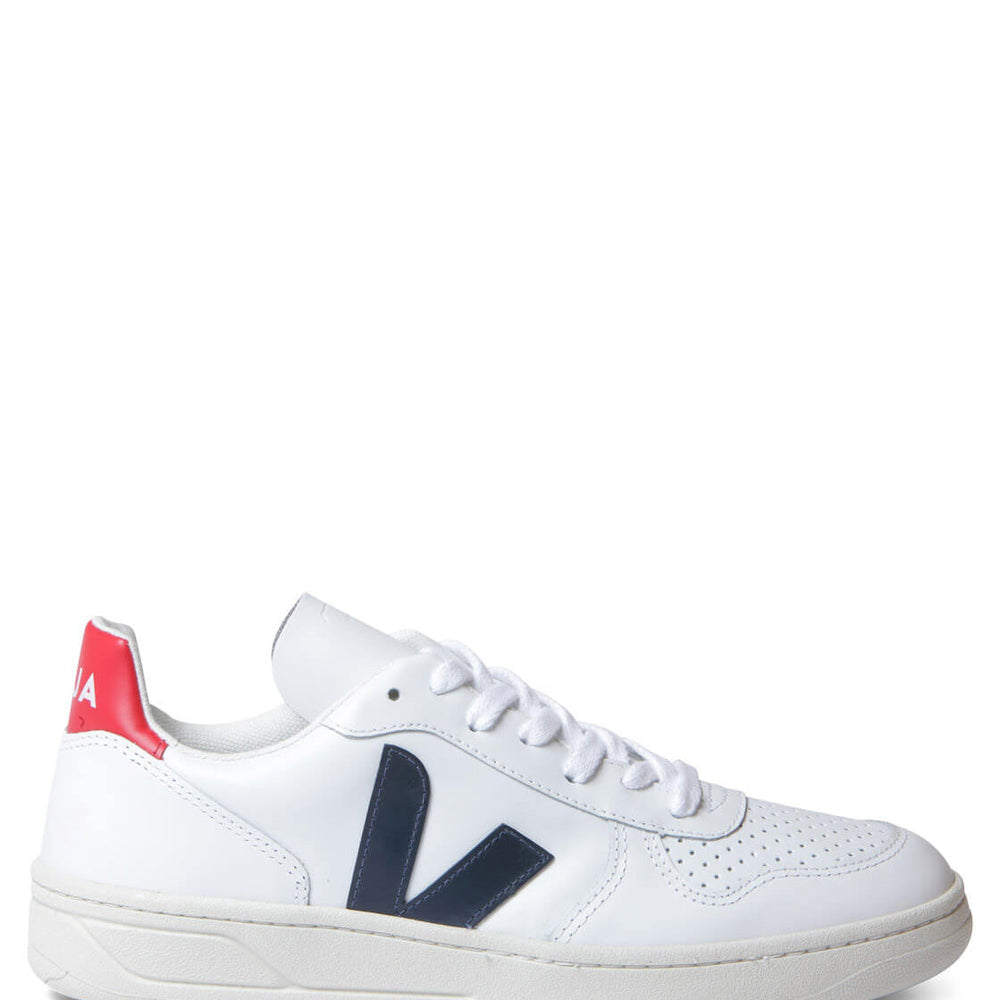 Veja Shoes V-10 Leather white extra nautico pekin