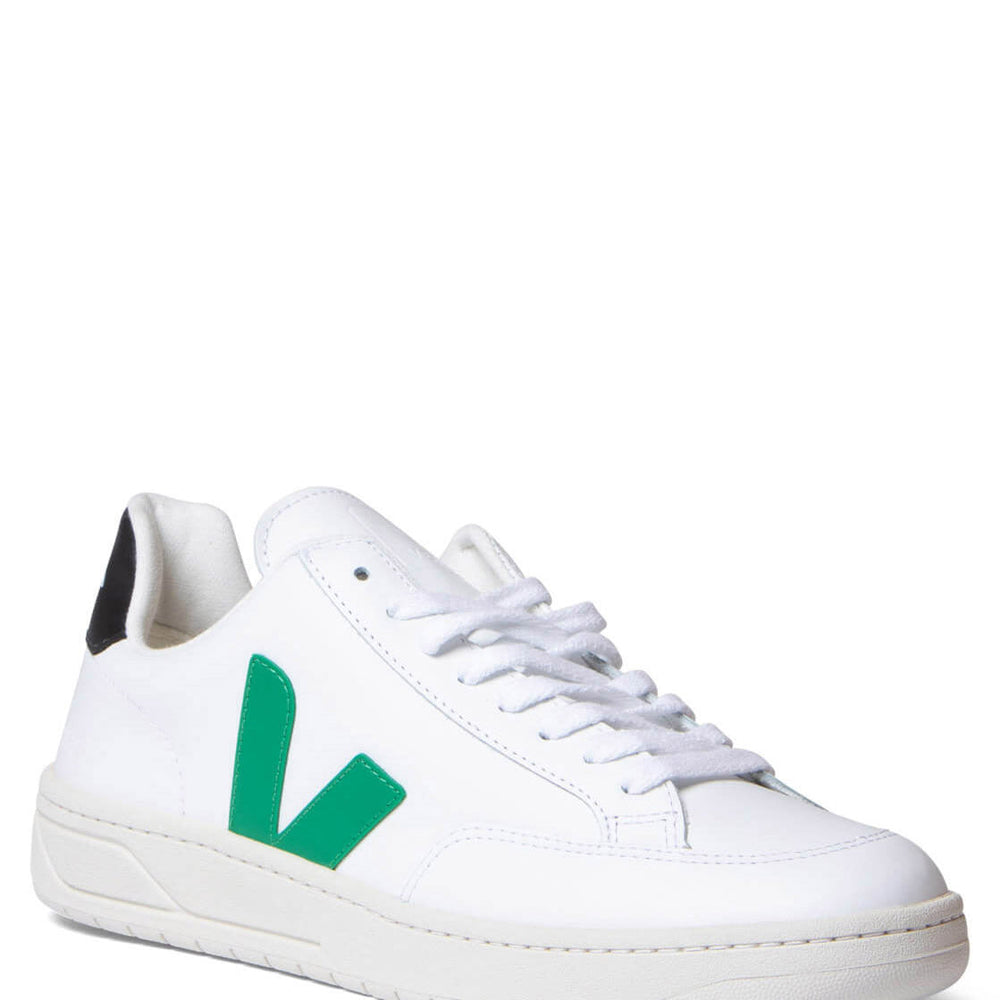 Veja Shoes V-12 Leather white extra emeraude black