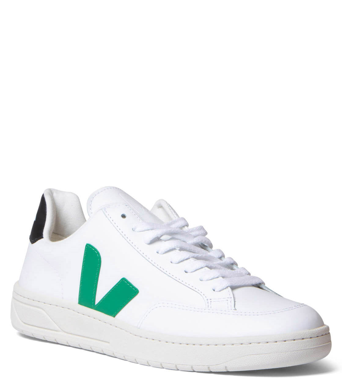 Veja Shoes V-12 Leather white extra emeraude black