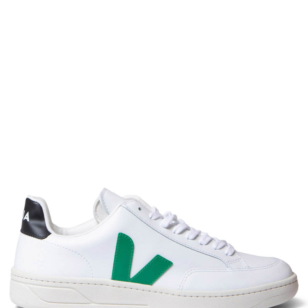 Veja Shoes V-12 Leather white extra emeraude black