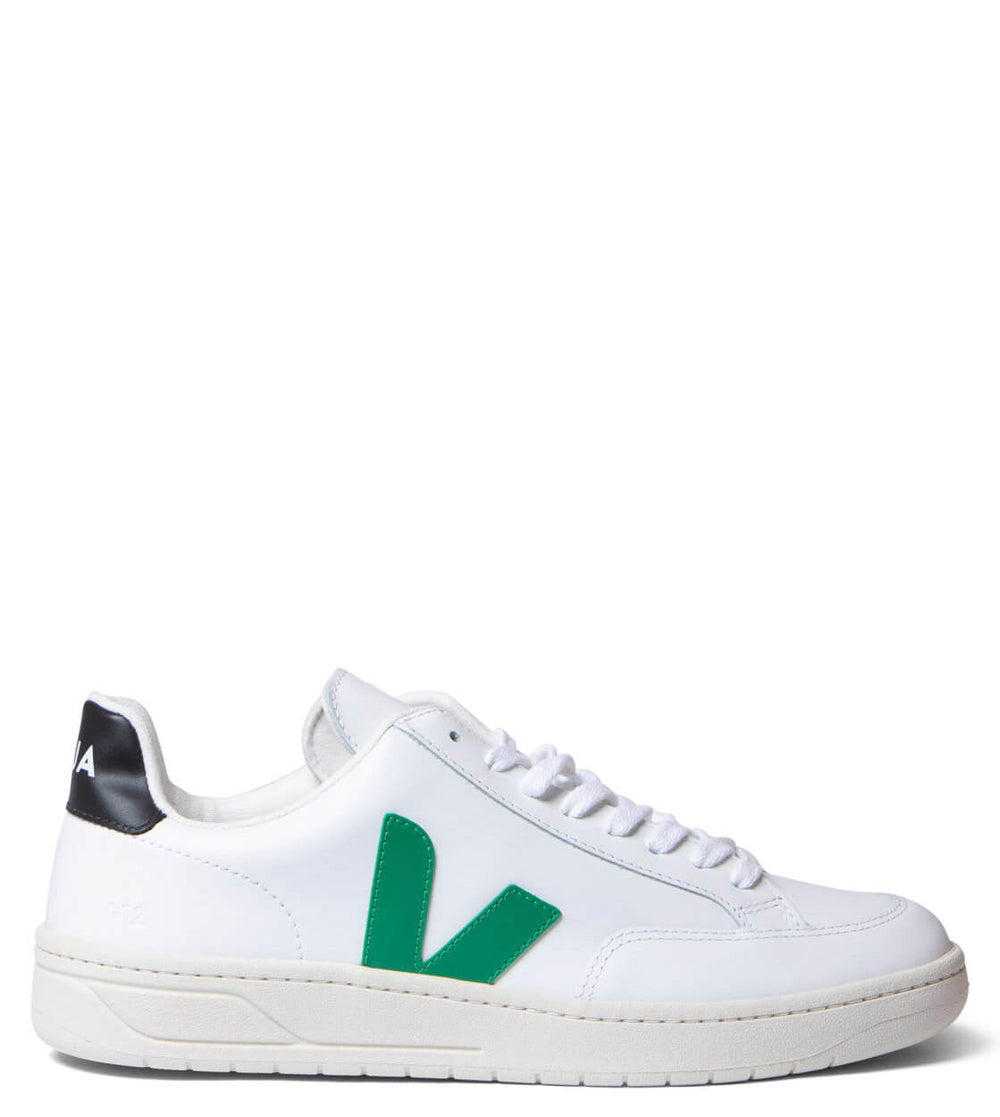 Veja Shoes V-12 Leather white extra emeraude black