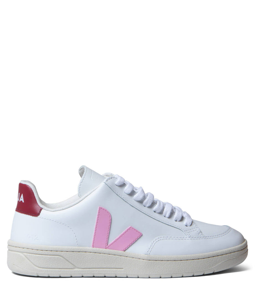 Veja W Shoes V-12 Leather white guimauve marsala