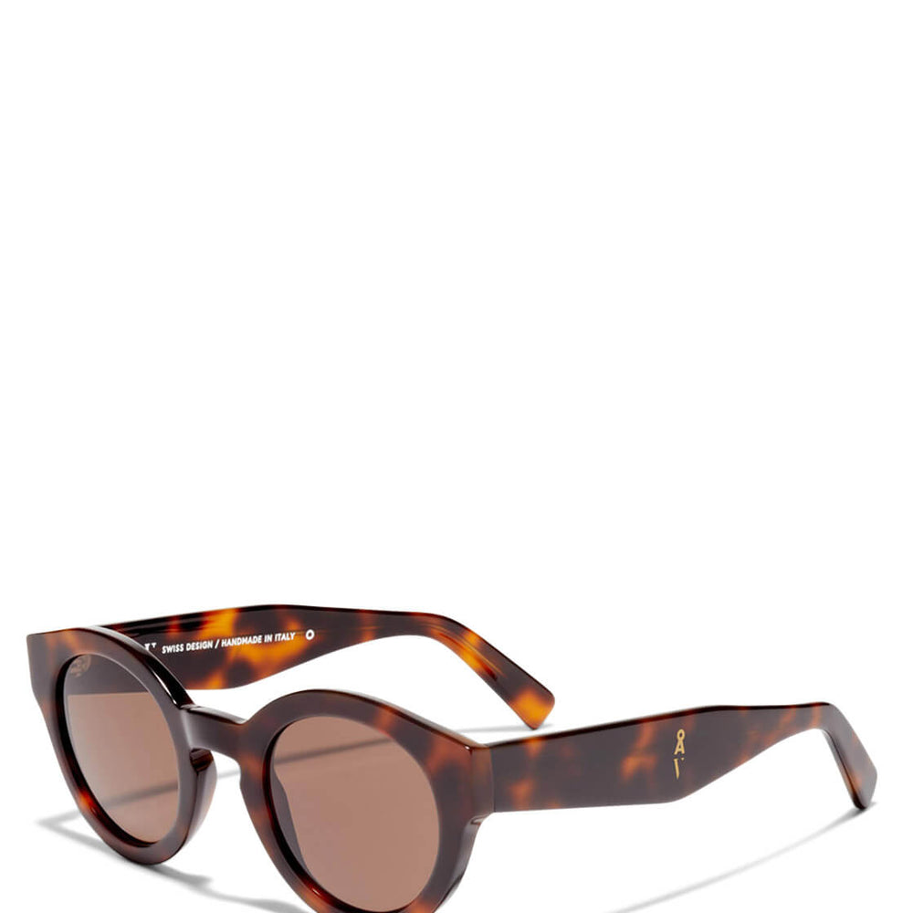 Viu x AA Sunglasses Haalo cherrywood shiny brown