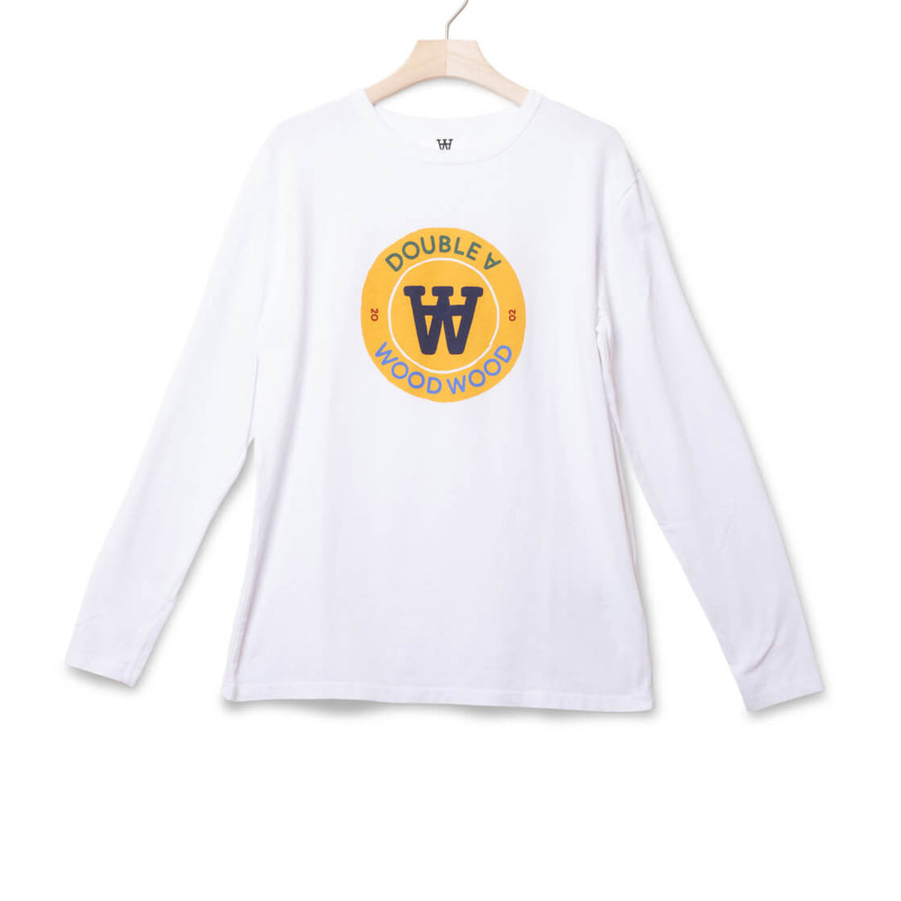 Wood Wood Longsleeve Mel Crest white