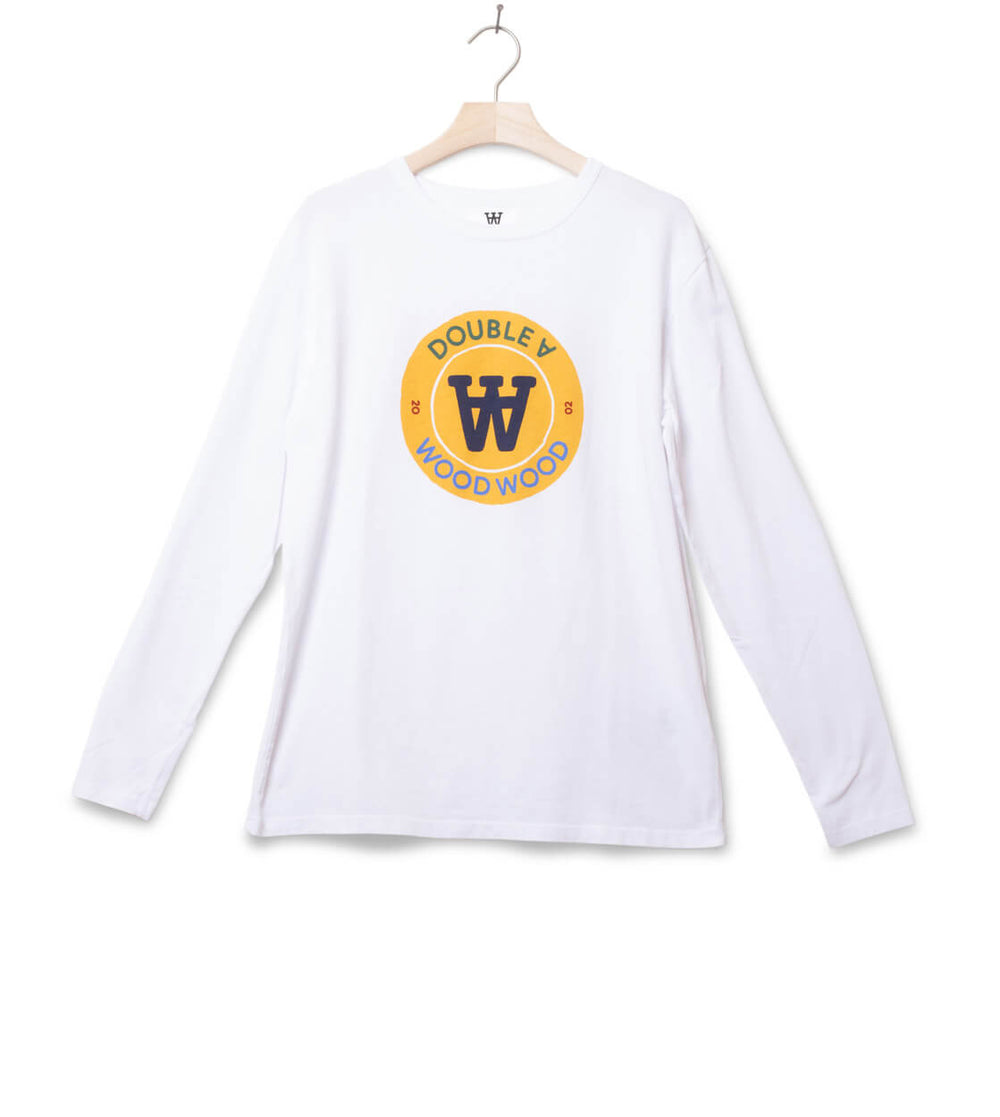 Wood Wood Longsleeve Mel Crest white