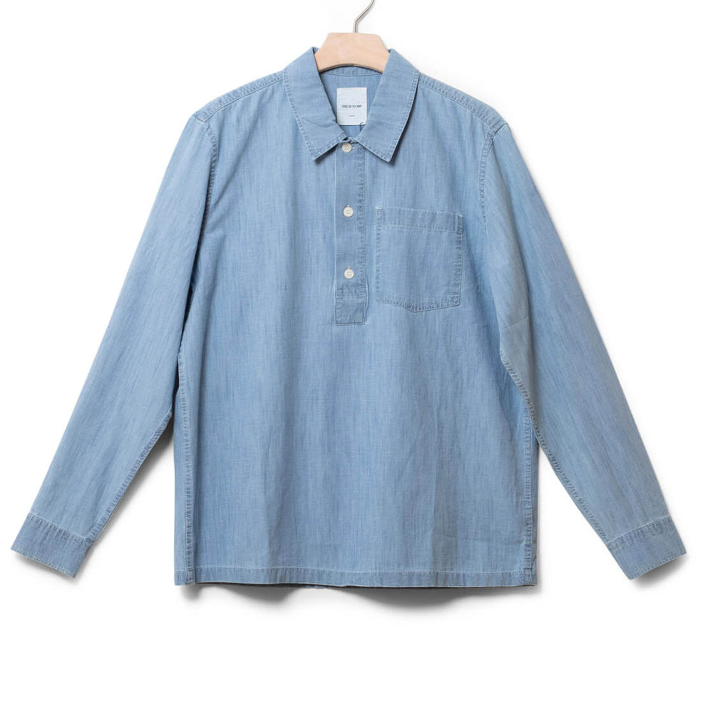 Wood Wood Shirt Albert Chambray blue light