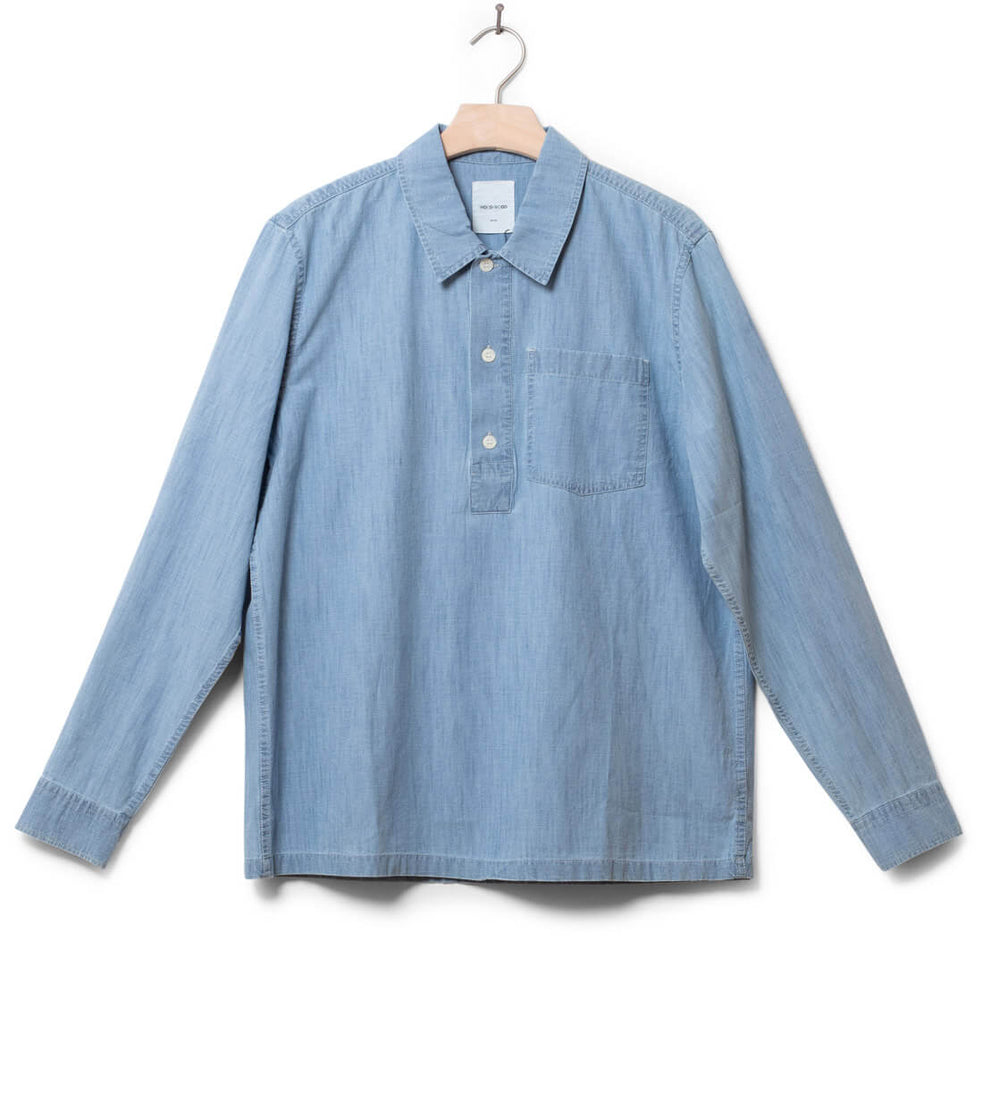 Wood Wood Shirt Albert Chambray blue light