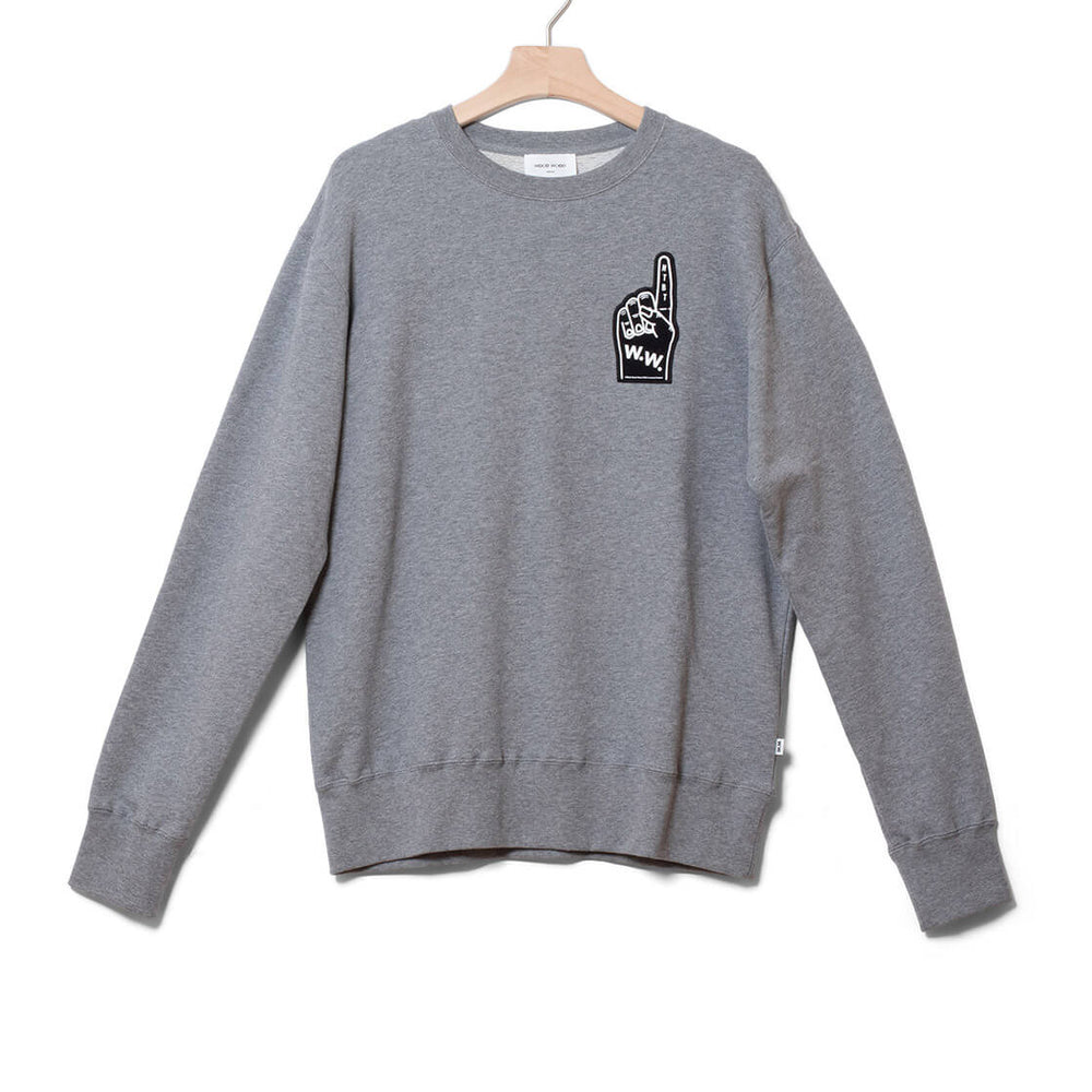 Wood Wood Sweater Hugh grey melang