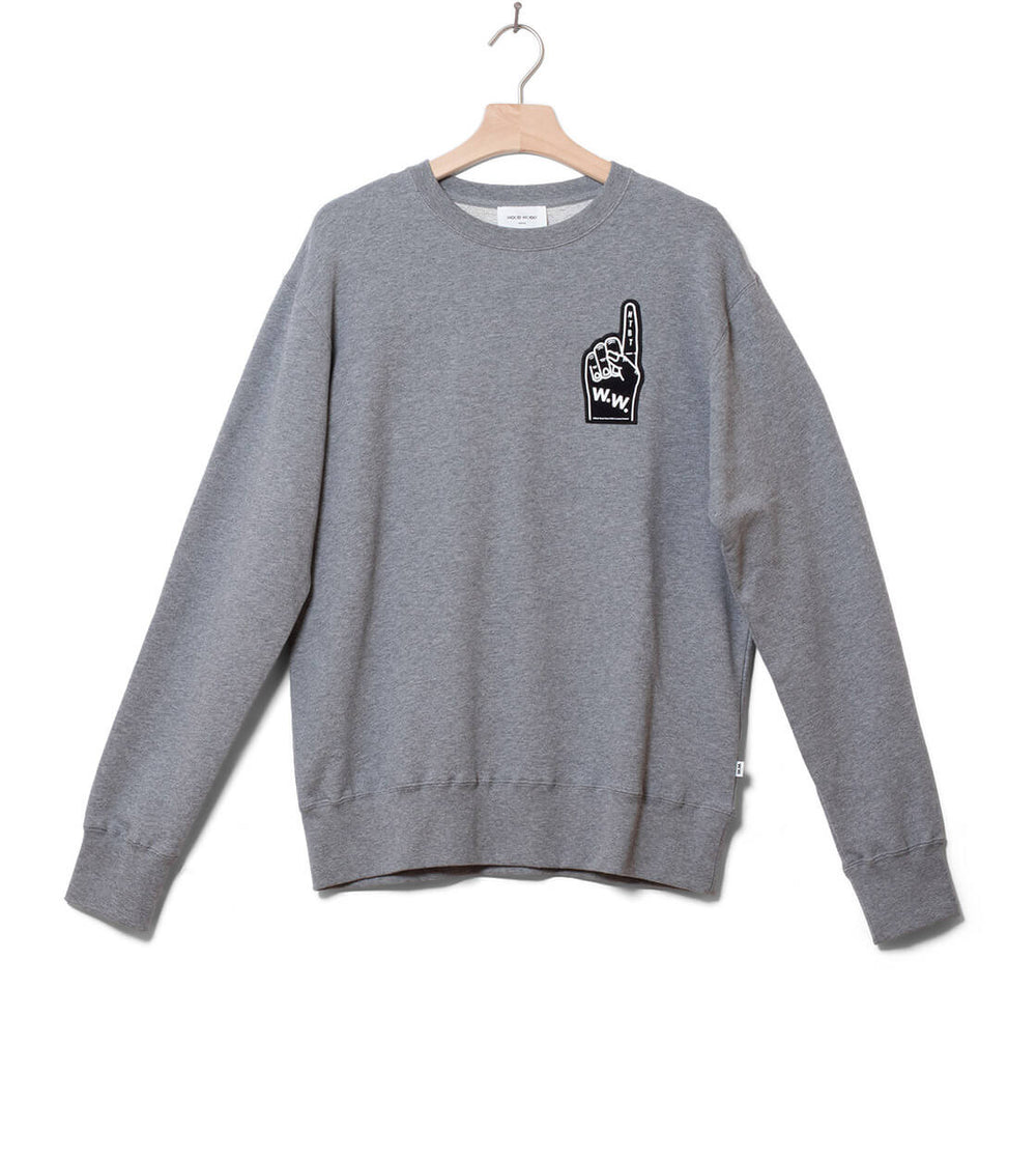 Wood Wood Sweater Hugh grey melang