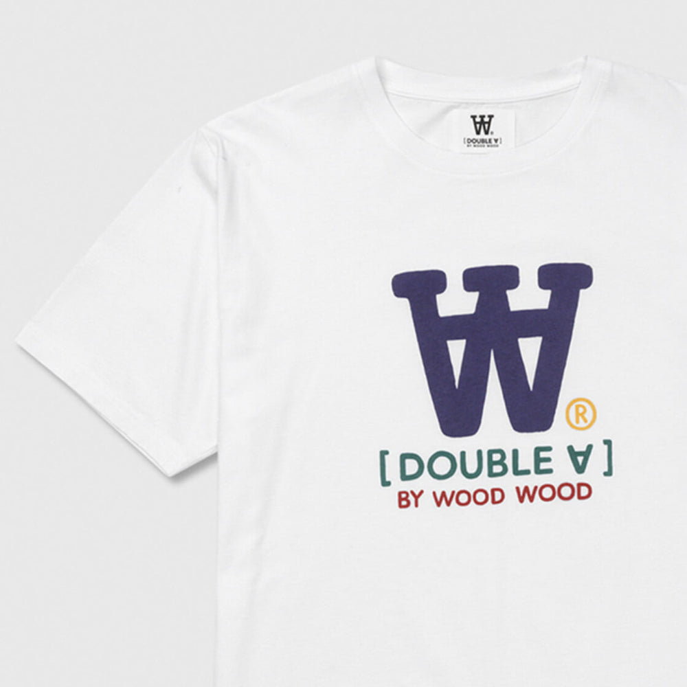 Wood Wood T-Shirt Ace Typo white