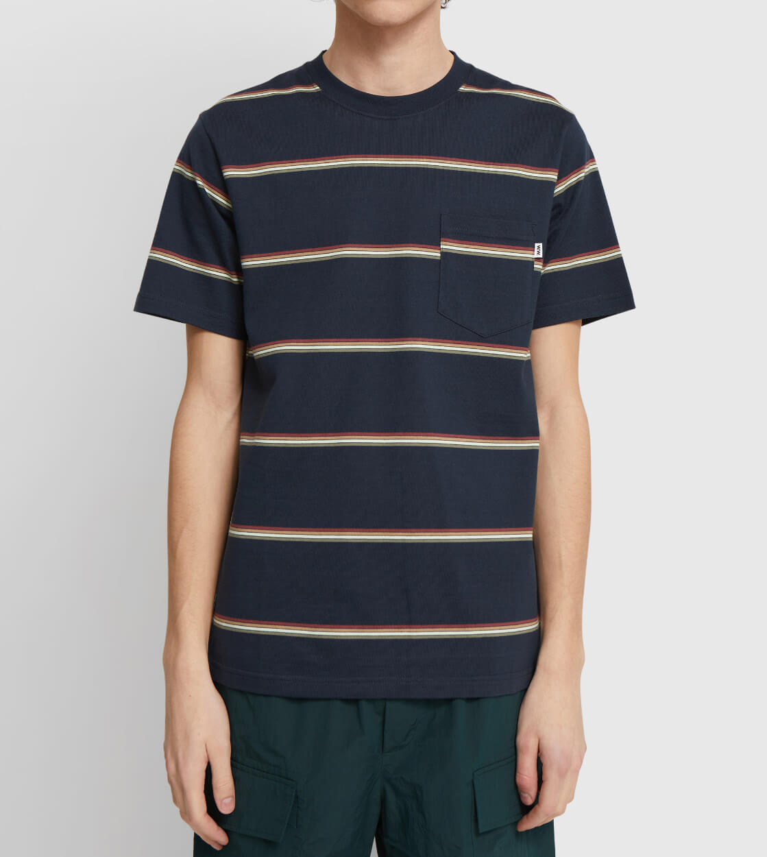 Wood Wood T-Shirt Bobby Stripe blue navy