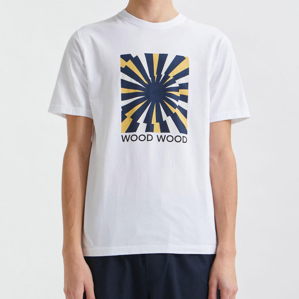 Wood Wood T-Shirt Sami lightening white