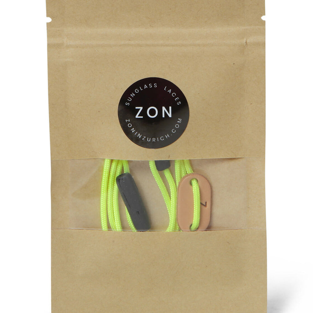 Zon Sunglass Laces Slim yellow neon